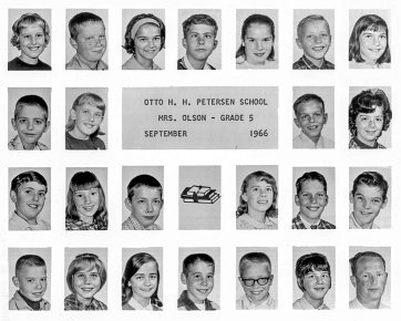 5th Grade Mrs. Olson Otto HH Petersen 1966 Reid